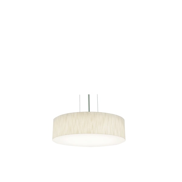 Anton 15" LED Pendant - Satin Nickel Finish - Jute Shade